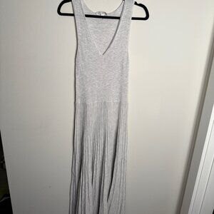 Autumn Cashmere Women's Light Gray Knit‎ V Neck Maxi Dress - Size S Small